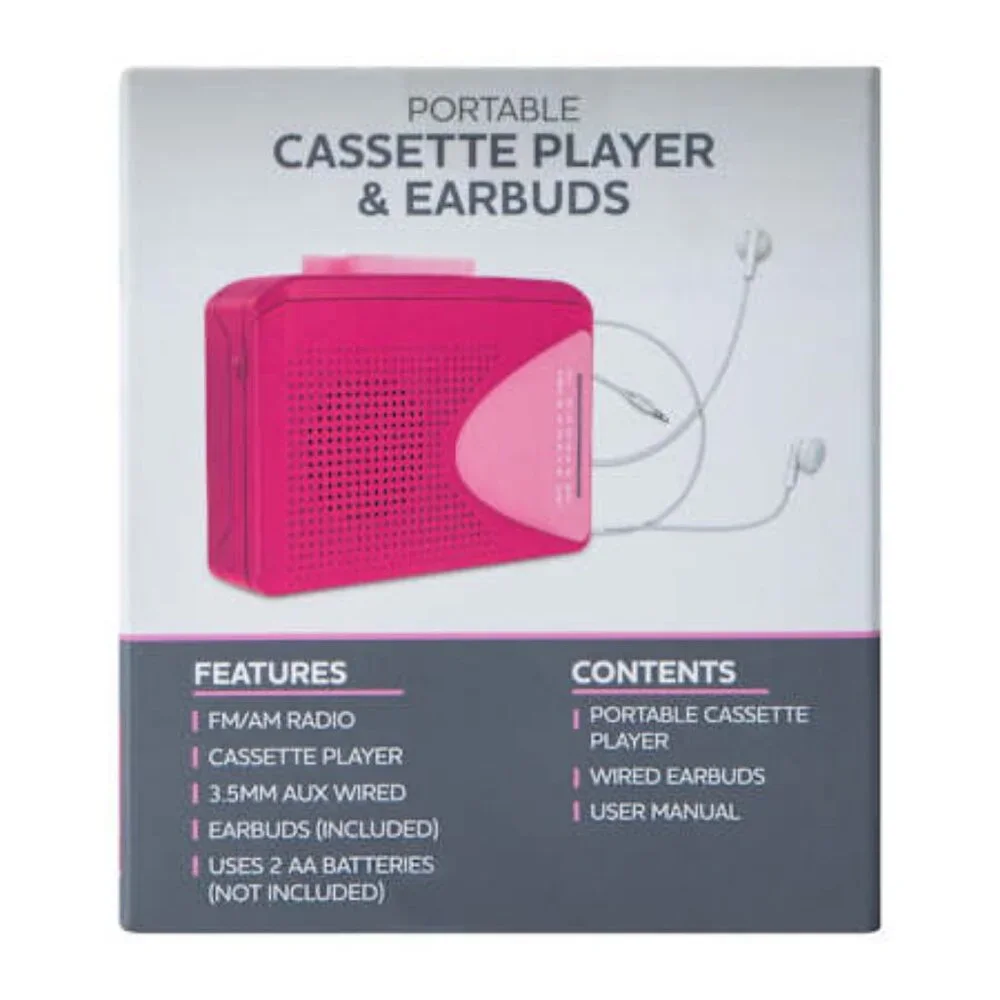 Portable Cassette Player & Earbuds